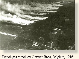 gas attack, 1916